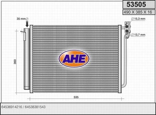 AHE 53505 - Kondenser, kondisioner furqanavto.az