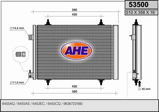 AHE 53500 - Kondenser, kondisioner furqanavto.az