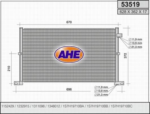 AHE 53519 - Kondenser, kondisioner furqanavto.az