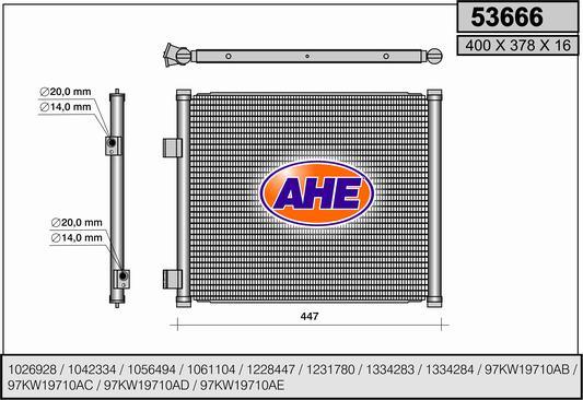 AHE 53666 - Kondenser, kondisioner furqanavto.az