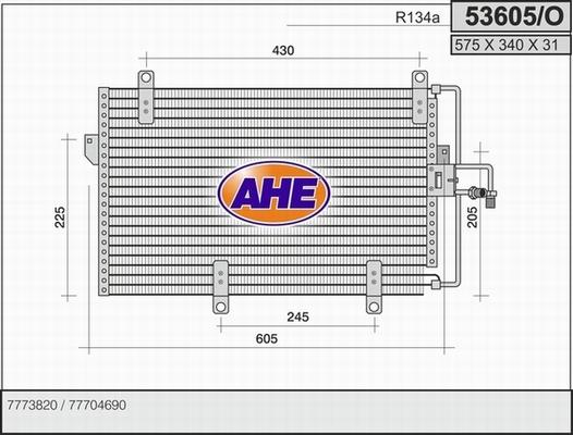 AHE 53605/O - Kondenser, kondisioner furqanavto.az