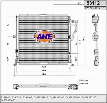 AHE 53112 - Kondenser, kondisioner furqanavto.az