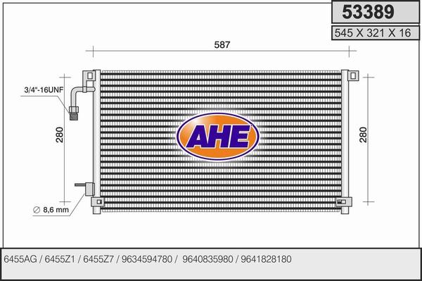 AHE 53389 - Kondenser, kondisioner furqanavto.az