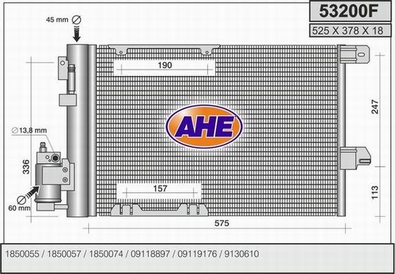 AHE 53200F - Kondenser, kondisioner furqanavto.az