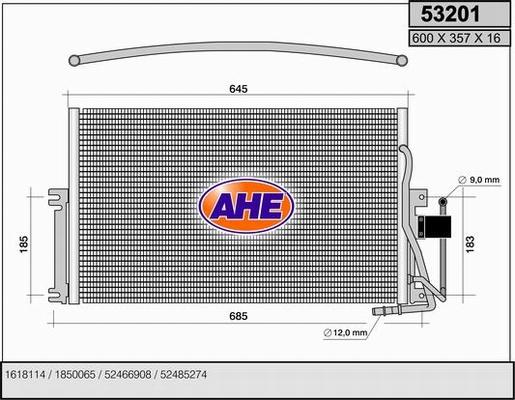 AHE 53201 - Kondenser, kondisioner furqanavto.az