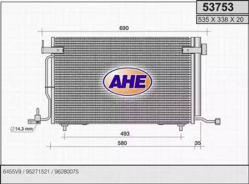 AHE 53753 - Kondenser, kondisioner furqanavto.az