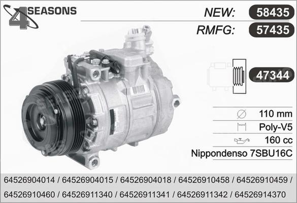 AHE 57435 - Kompressor, kondisioner furqanavto.az