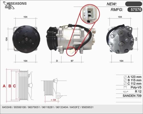 AHE 57576 - Kompressor, kondisioner furqanavto.az