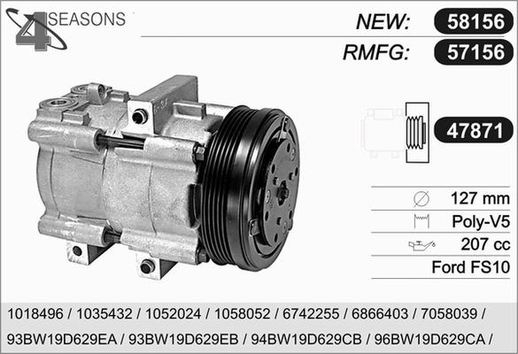 AHE 57156 - Kompressor, kondisioner furqanavto.az