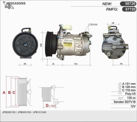 AHE 57720 - Kompressor, kondisioner furqanavto.az