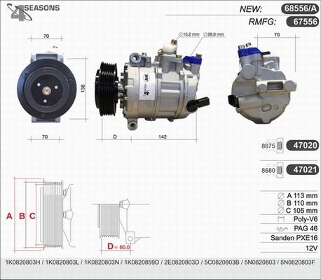 AHE 68556/A - Kompressor, kondisioner furqanavto.az