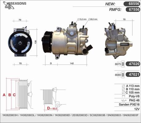 AHE 68556 - Kompressor, kondisioner furqanavto.az