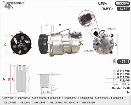 AHE 68530/A - Kompressor, kondisioner furqanavto.az