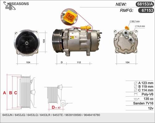 AHE 68153/A - Kompressor, kondisioner furqanavto.az