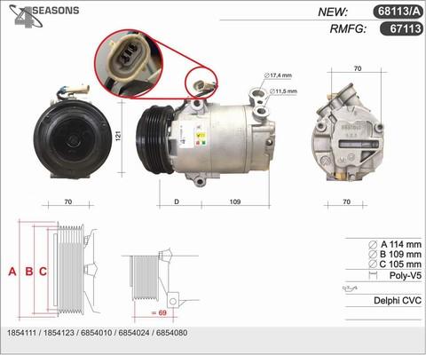 AHE 68113/A - Kompressor, kondisioner furqanavto.az