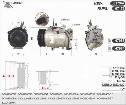 AHE 68179/A - Kompressor, kondisioner furqanavto.az