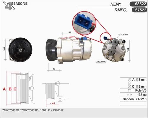 AHE 67522 - Kompressor, kondisioner furqanavto.az