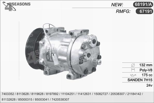 AHE 67191 - Kompressor, kondisioner furqanavto.az