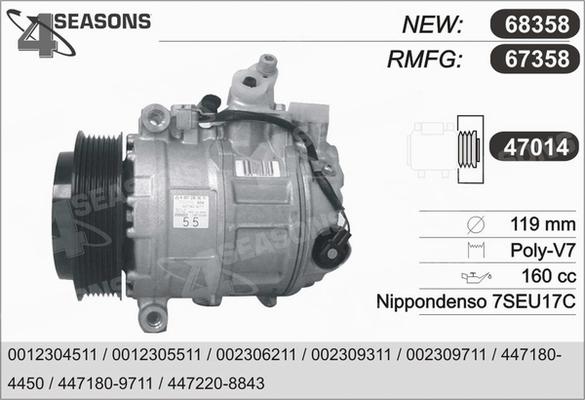 AHE 67358 - Kompressor, kondisioner furqanavto.az