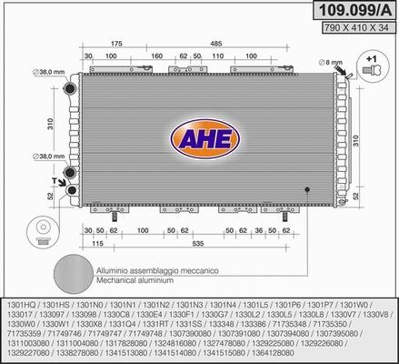 AHE 109.099/A - Radiator, mühərrikin soyudulması furqanavto.az