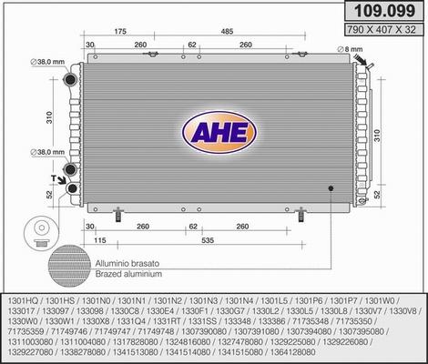 AHE 109.099 - Radiator, mühərrikin soyudulması furqanavto.az