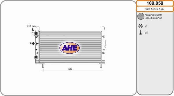 AHE 109.059 - Radiator, mühərrikin soyudulması furqanavto.az