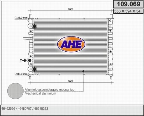 AHE 109.069 - Radiator, mühərrikin soyudulması furqanavto.az