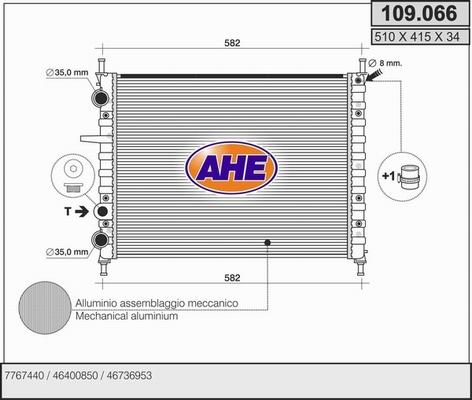 AHE 109.066 - Radiator, mühərrikin soyudulması furqanavto.az