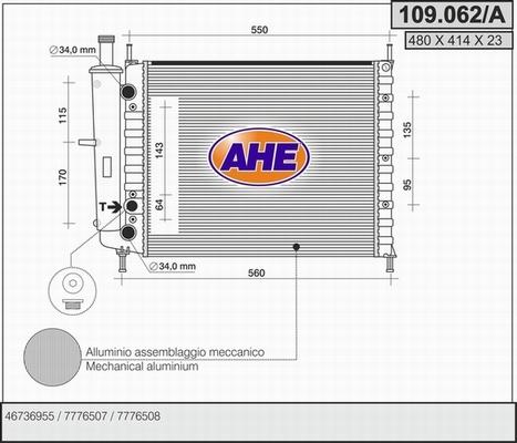 AHE 109.062/A - Radiator, mühərrikin soyudulması furqanavto.az