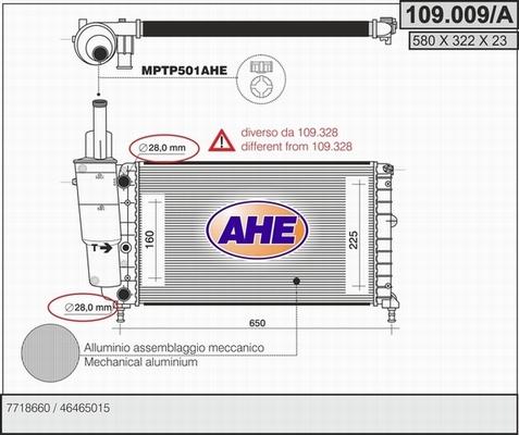 AHE 109.009/A - Radiator, mühərrikin soyudulması furqanavto.az