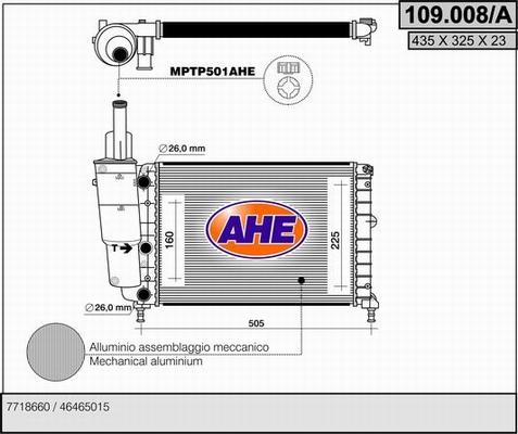 AHE 109.008/A - Radiator, mühərrikin soyudulması furqanavto.az