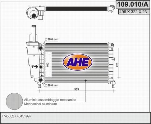 AHE 109.010/A - Radiator, mühərrikin soyudulması furqanavto.az