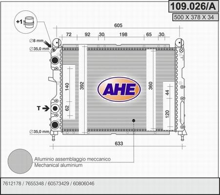 AHE 109.026/A - Radiator, mühərrikin soyudulması furqanavto.az