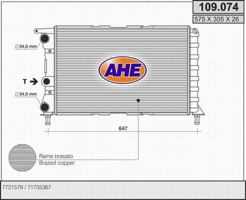 AHE 109.074 - Radiator, mühərrikin soyudulması furqanavto.az