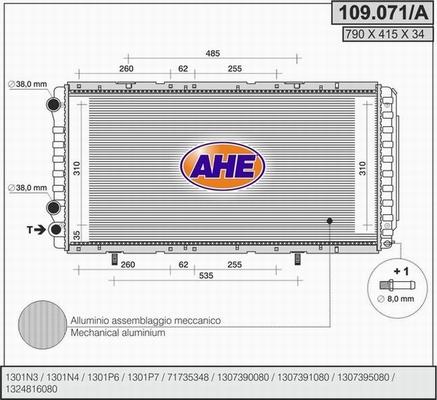 AHE 109.071/A - Radiator, mühərrikin soyudulması furqanavto.az