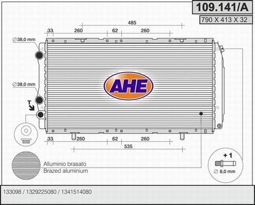 AHE 109.141/A - Radiator, mühərrikin soyudulması furqanavto.az
