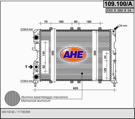 AHE 109.100/A - Radiator, mühərrikin soyudulması furqanavto.az