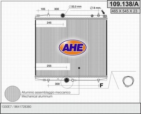 AHE 109.138/A - Radiator, mühərrikin soyudulması furqanavto.az