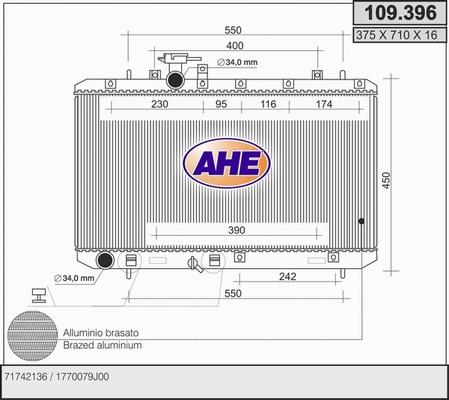 AHE 109.396 - Radiator, mühərrikin soyudulması furqanavto.az