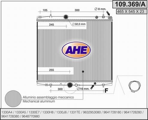 AHE 109.369/A - Radiator, mühərrikin soyudulması furqanavto.az