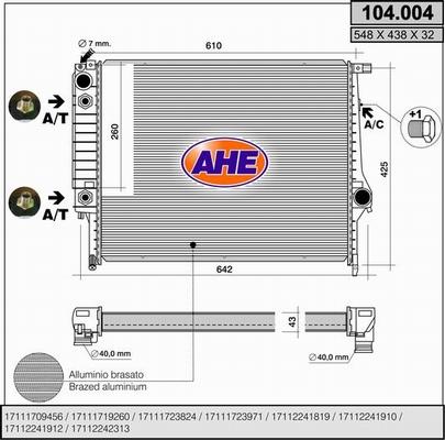 AHE 104.004 - Radiator, mühərrikin soyudulması furqanavto.az