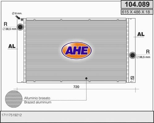 AHE 104.089 - Radiator, mühərrikin soyudulması furqanavto.az