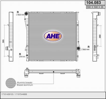 AHE 104.083 - Radiator, mühərrikin soyudulması furqanavto.az