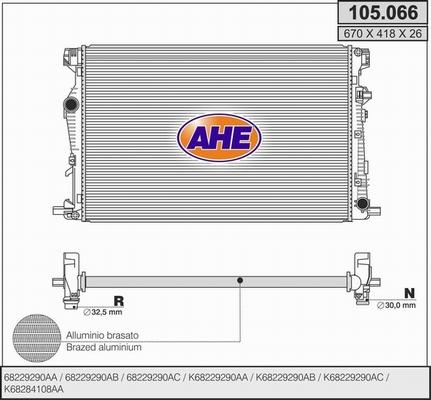 AHE 105.066 - Radiator, mühərrikin soyudulması www.furqanavto.az