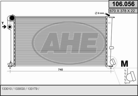 AHE 106.056 - Radiator, mühərrikin soyudulması furqanavto.az