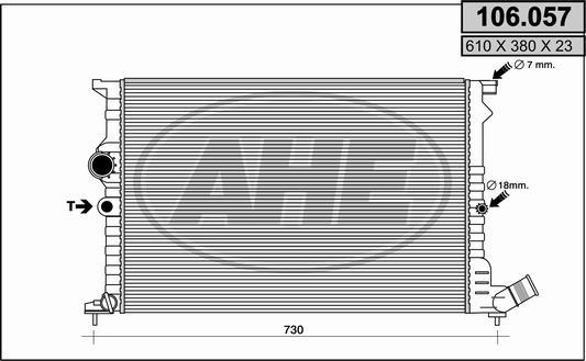 AHE 106.057 - Radiator, mühərrikin soyudulması furqanavto.az