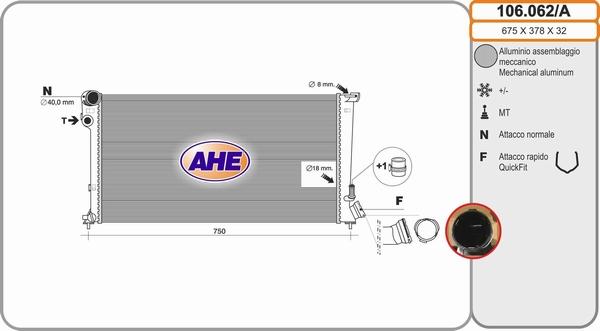 AHE 106.062/A - Radiator, mühərrikin soyudulması furqanavto.az