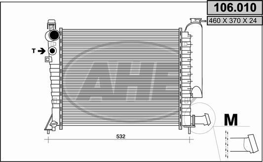 AHE 106.010 - Radiator, mühərrikin soyudulması furqanavto.az