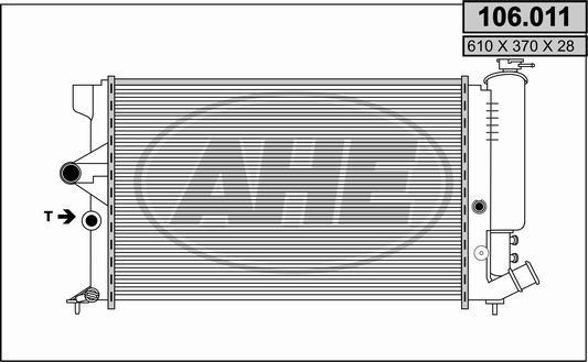 AHE 106.011 - Radiator, mühərrikin soyudulması furqanavto.az