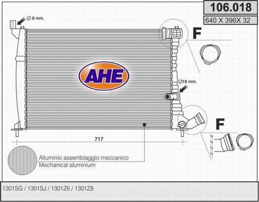 AHE 106.018 - Radiator, mühərrikin soyudulması furqanavto.az